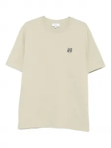 Футболка с нашивкой лисы Maison Kitsuné, нейтральный