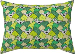 Pevtufa Наволочка с принтом мультяшного коалы и листьев с застежкой конвертом Cartoon Koala Bear and Leaf