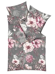 Постельное белье JACK 2 tlg Feinbiber 135x200cm Blumen, цвет rosé