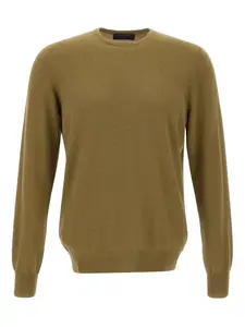 Рифленый свитер с круглым вырезом Gran Sasso, зеленый