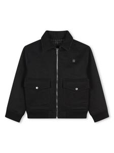Givenchy Kids куртка на молнии из смесовой шерсти, черный