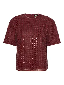 Топ с пайетками ROTATE BIRGER CHRISTENSEN, красный