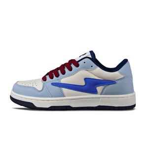 Низкие кроссовки для скейтбординга унисекс ZUIBANG, White Blue