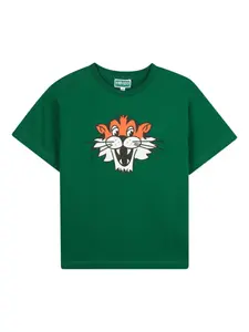 Футболка с принтом Kenzo Kids, зеленый