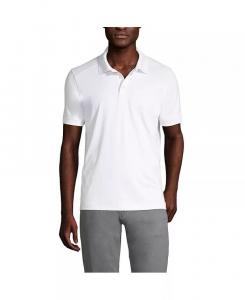 Мужская рубашка поло Rapid Dry Active с короткими рукавами Lands' End, белый