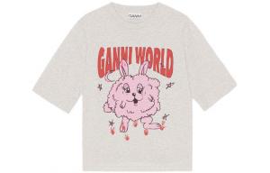 Футболка женская светло-серая GANNI