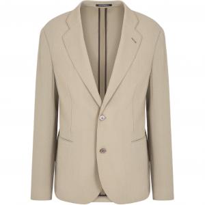 EMPORIO ARMANI Шерстяной жакет креп однобортный, Light Umber