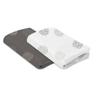 4MOMS Breeze Набор из 2 хлопковых простыней для игровой площадки, цвет White Gry