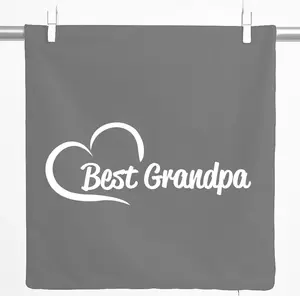 Декоративная наволочка Huuraa, лучший подарок дедушке в форме сердца, 40x40 см, стальной серый хлопок, лучшее украшение для дедушки Hellweg Druckerei