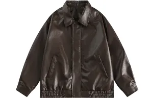 Кожаная куртка унисекс DARKCIRCLE, Абрикос