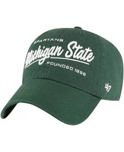 Женская зеленая регулируемая шляпа Michigan State Spartans Sidney Clean Up '47 Brand, зеленый