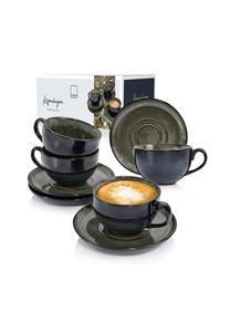 Серия глиняной посуды Копенгаген Sänger, anthrazit - kaffeetassen set 8-teilig