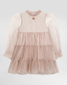 Платье из тюля в горох Dolce&Gabbana, мультиколор