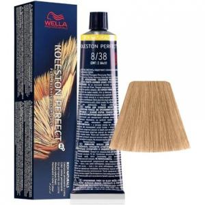 Koleston Perfect Me+ Rich Naturals 8/38 Блондин Светло-Золотой Жемчуг Перманентная краска для волос 60 мл, Wella
