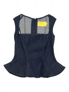 Топ с квадратным вырезом Marques'Almeida, синий