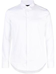 Рубашка с потайной застежкой Emporio Armani, белый
