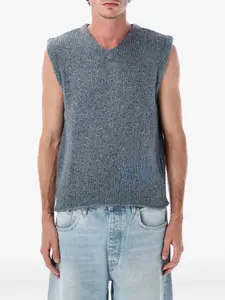 Жилет с V-образным вырезом и логотипом Erl, синий