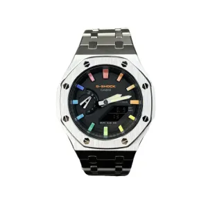 CASIO GA2100 коллекция Retrofit серии кварцевые часы унисекс черный циферблат