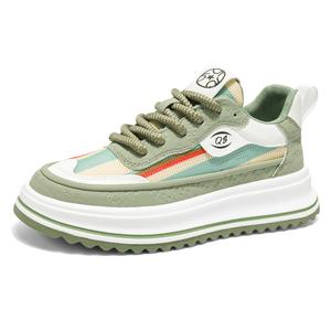 TONYBEAR Скользоустойчивые, износостойкие, дышащие, легкие мужские скейтерские кеды лоу-топ зеленые, цвет Green