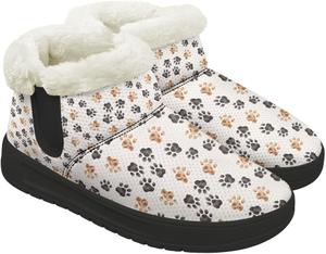 Женские зимние сапоги на снег удобные с плюшевой подкладкой, утолщенной подошвой и противоскользящей поверхностью для улицы Gdxynsmny, Dog Paw