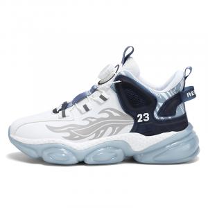 Амортизирующие нескользящие увеличивающие высоту мид-топ повседневные кроссовки men's RENBEN, белый