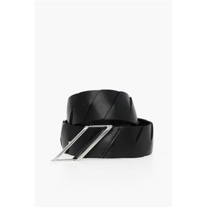 Черный ремень из телячьей кожи Bottega Veneta, Black