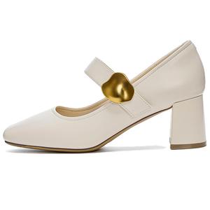 DAPHNE Мэри Джейн туфли женские черно-бежевые, цвет Beige