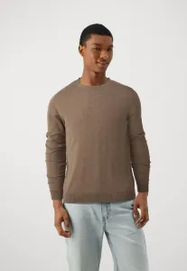 Джемпер с круглым вырезом slhberg Selected, Teak/Melange