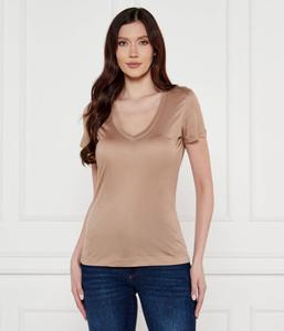 Футболка женская Guess Jeans с v-образным вырезом, бежевый