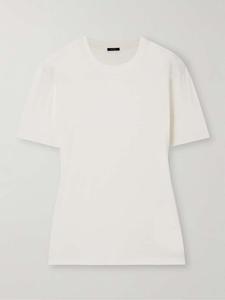 Футболка из смеси хлопка и шелка Joseph, белый