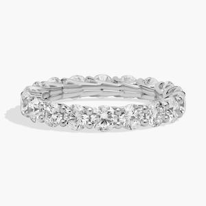 Кольцо Trellis Lab-Grown Diamond Eternity из 14-каратного белого золота (3 карата, двойной цвет - FG / VS2-SI1) Blue Nile