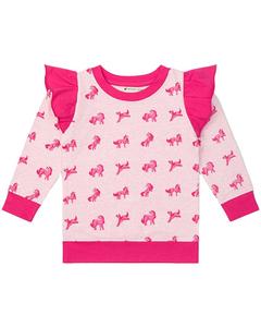 Monica + Andy свитшот с двойными рюшами, розовый