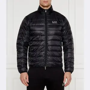 Пуховик стандартного кроя Ea7, черный