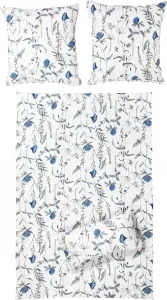 Постельное белье , сине-белое, 1 комплект 155x220 см + 1 комплект 80x80 см Erwin Müller