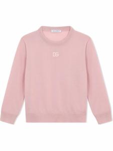 Dolce & Gabbana кашемировый джемпер с логотипом DG, фиолетовый