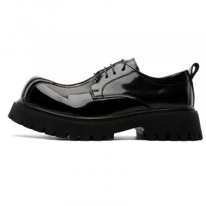 MUYI Мужские повседневные кроссовки низкие черные ярко-черные, цвет Bright Black Men's