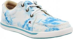 Ботинки Twisted X Men's 6" CellStretch Lacer Nano Safety Toe, White & Blue Tie-Dye