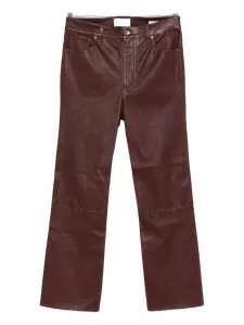 Укороченные кожаные брюки Reboot Frame, красный