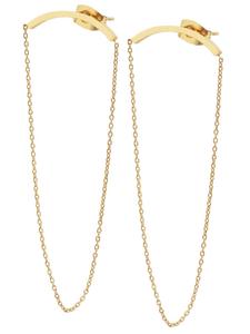 Adeliás Женские серьги - серьги-гвоздики из нержавеющей стали в золотом исполнении