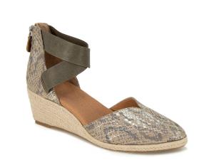 Сандалии Gentle Souls by Kenneth Cole Orya Wedge Sandal, Brown/Multicolor Snake Print