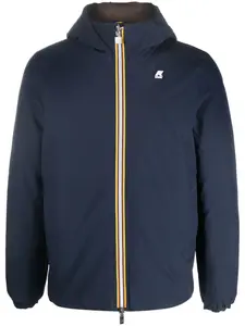 Двусторонний пуховик с логотипом K-Way R&D, синий