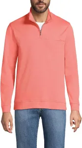 Мужская поло Lands' End с длинным рукавом и молнией на четверть