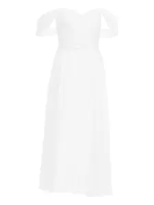 Платье миди с открытыми плечами Ana Radu, белый