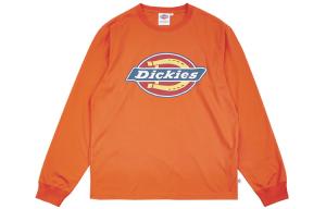 Футболка с круглым вырезом свободного кроя мужская оранжево-красная Dickies