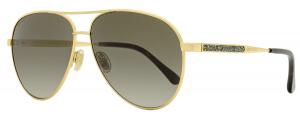 Женские солнцезащитные очки-пилоты Jimmy Choo Jimena 06JHA Gold/Havana 60 мм