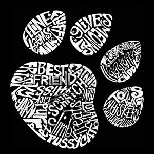 Cat Paw — мужская футболка с рисунком Word Art LA Pop Art, черный