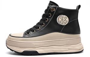 Женские повседневные кроссовки EBLAN высокие черные на флисовой подкладке