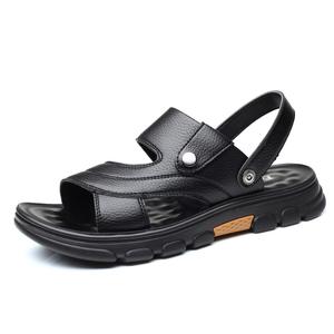 AIBAOLUO Пляжные шлепанцы мужские черные