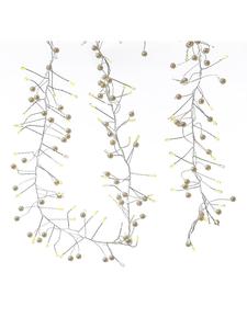 Marelida Светодиодная гирлянда, декоративная гирлянда из бусин, 100 светодиодов, длина: 1,2 м, с таймером, белая