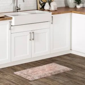 Цветной винтажный коврик для кухни или прачечной nuLOOM, 51x91 см, оранжево-коричневый